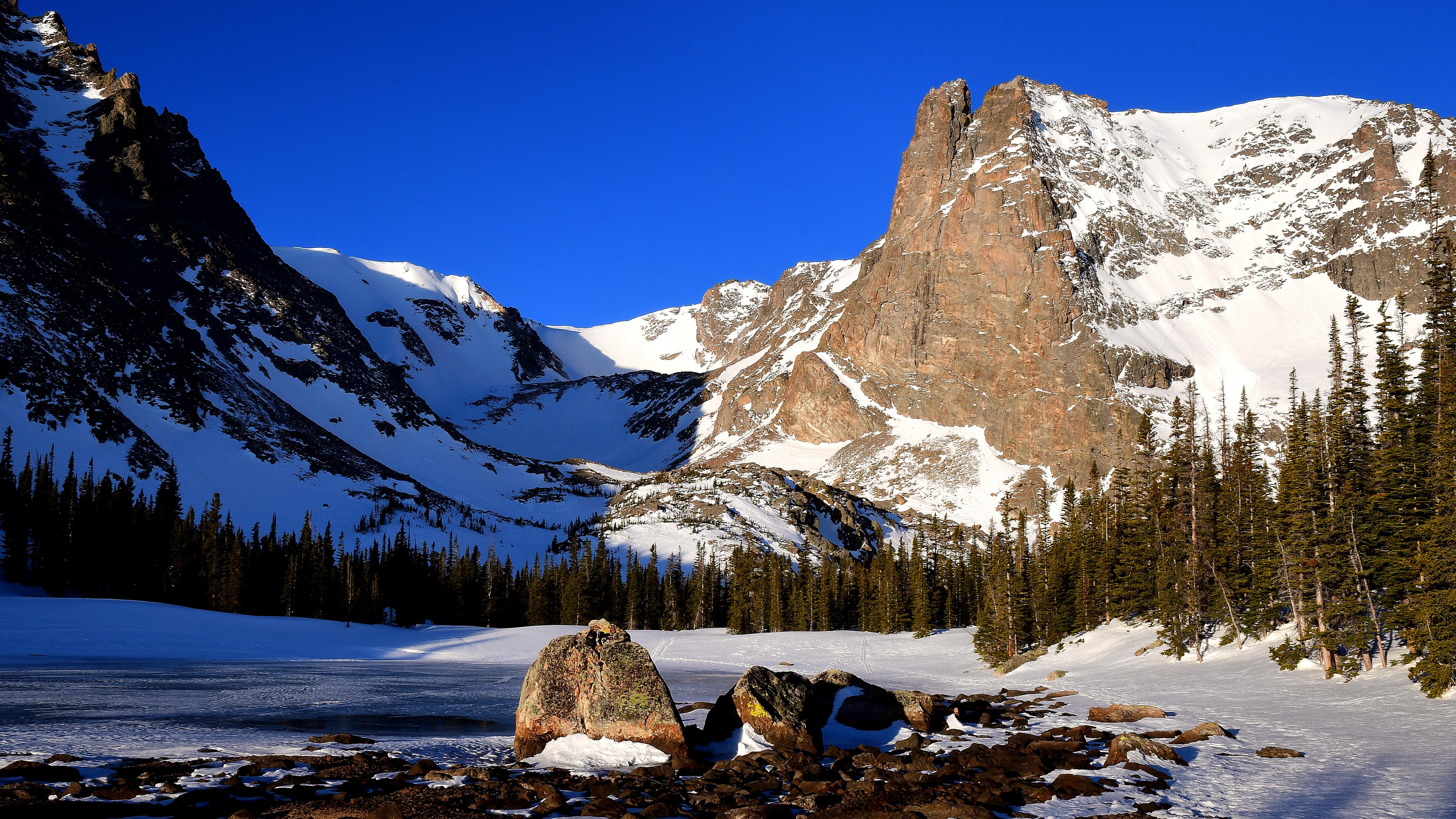 Notchtop Mountain and peaks of the Continental Divide in March 2025