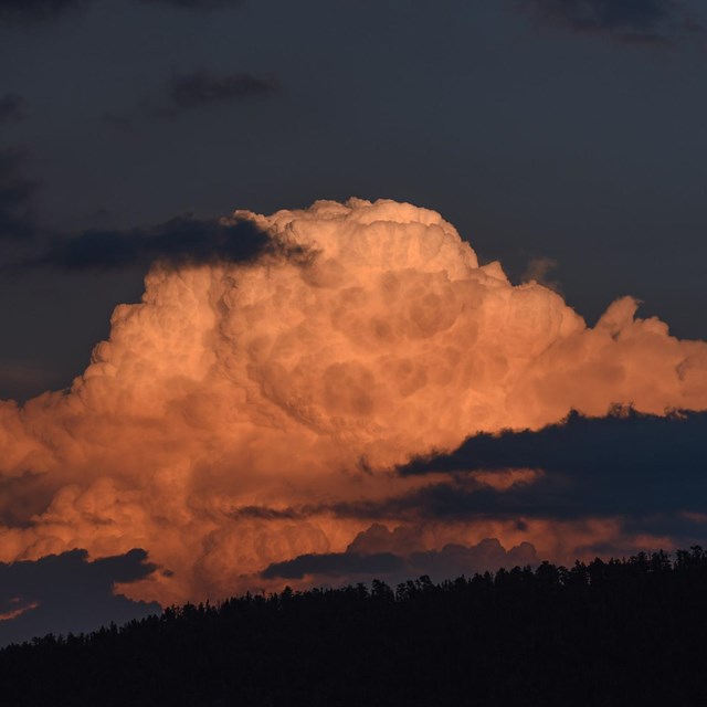 Thunderhead cloud at sunset