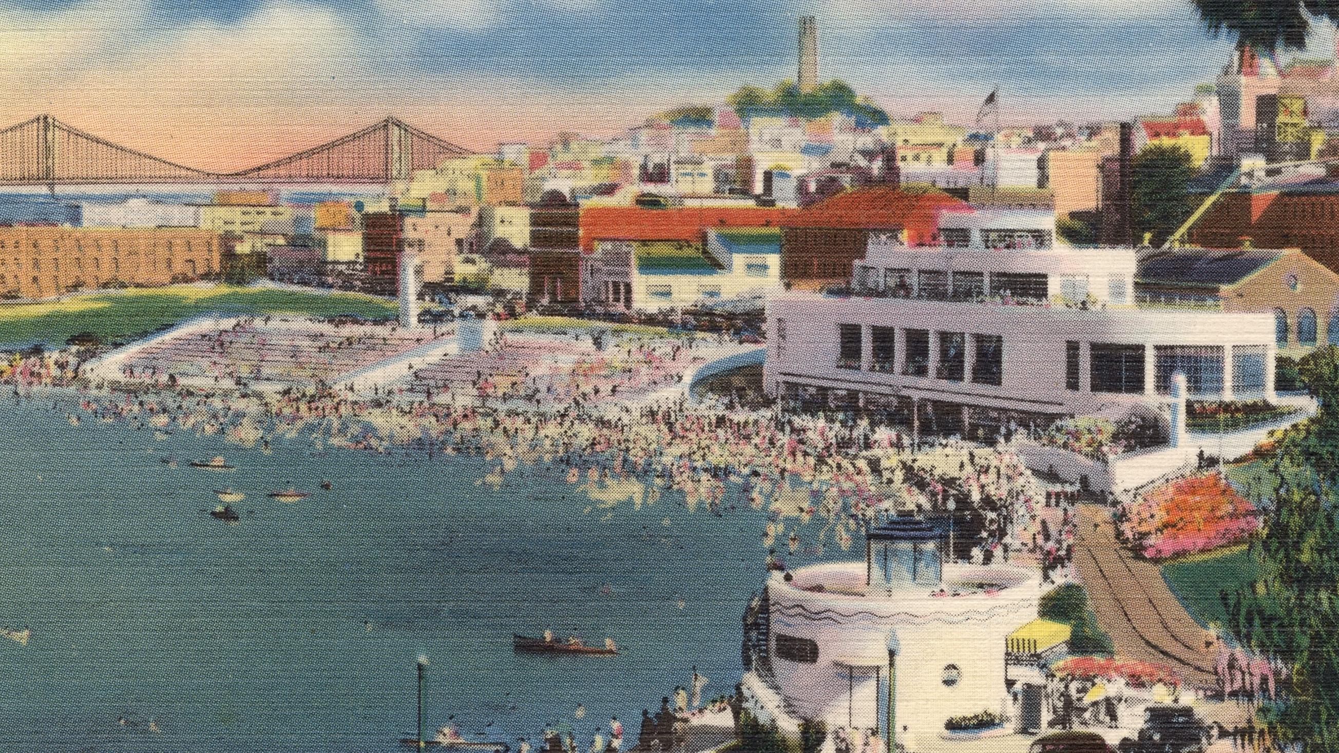 historical photograph of the Aquatic Park Bathhouse