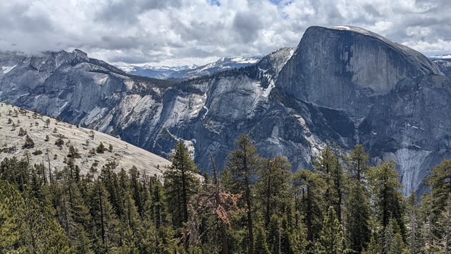 A beautiful landscape of granite mountains.