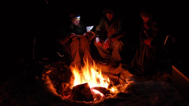 People around a campfire