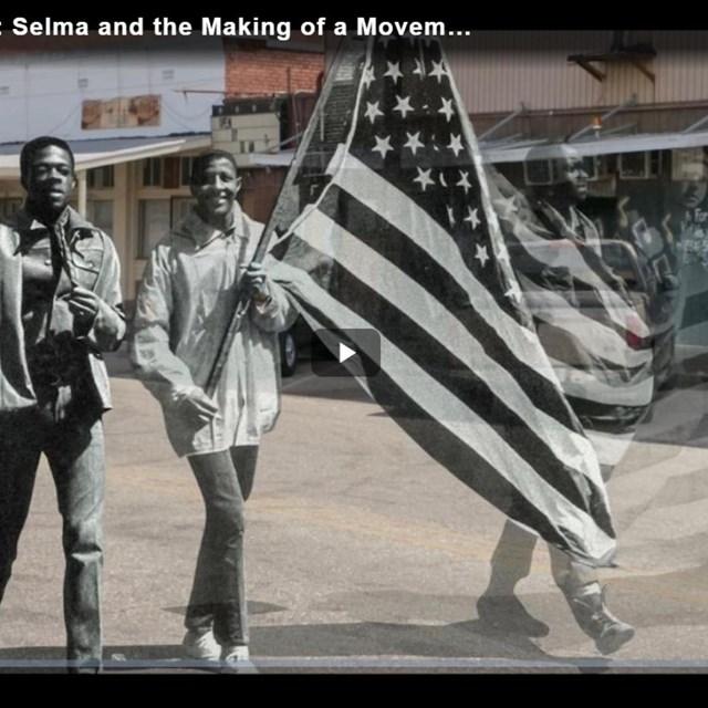 A video player paused with a red arrow ready to press play.