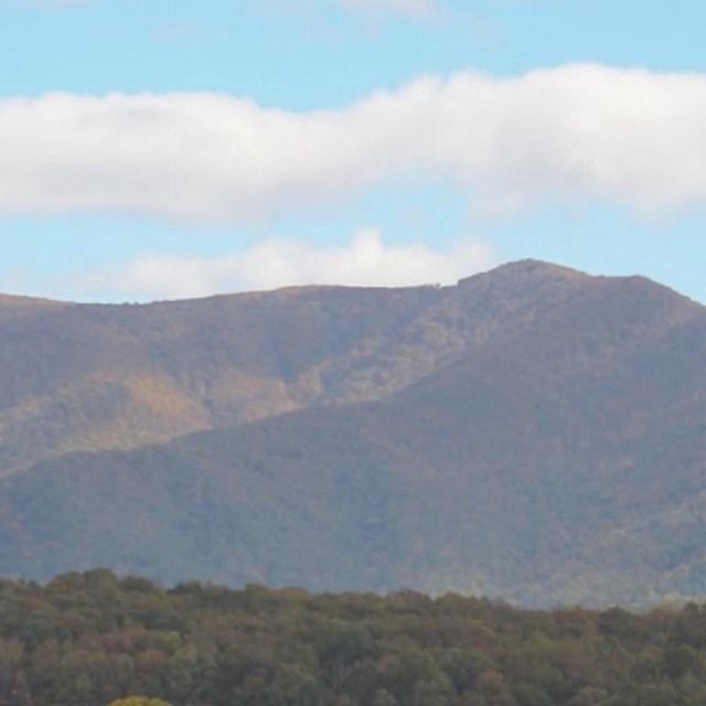 View of the Skyland area from the valley.
