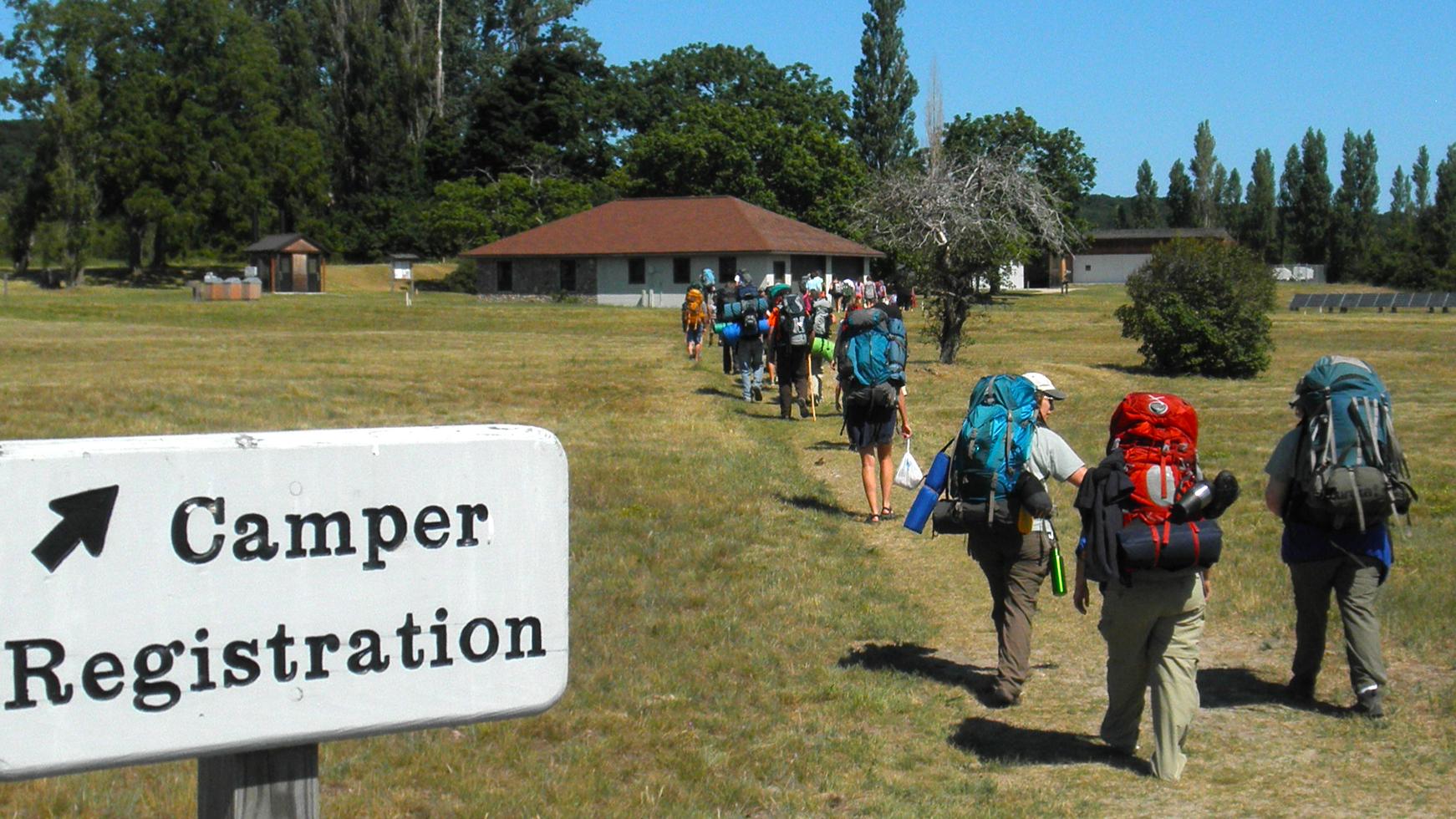 Campers arriving on North Manitou Island