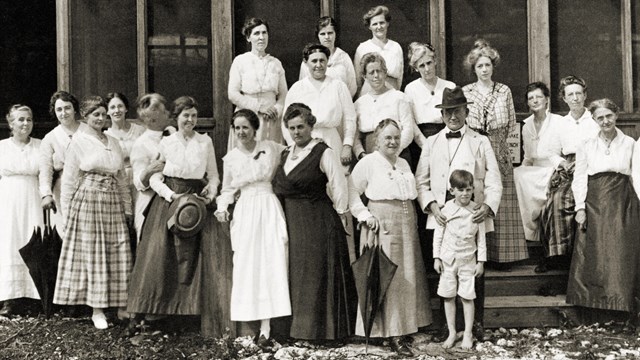 Photograph taken during a meeting of the Florida Federation of Women's Club 