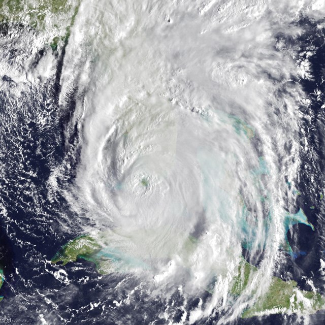 Satellite image of Hurricane Irma over Florida