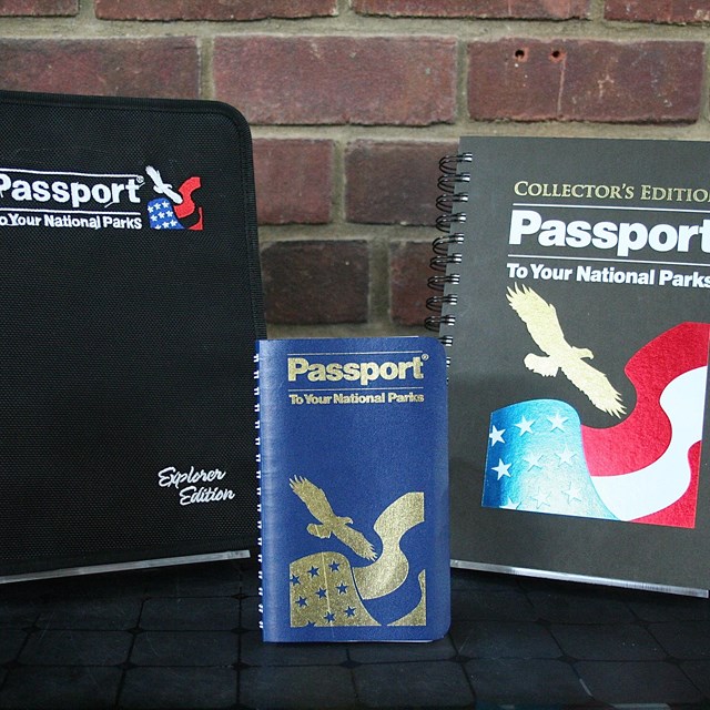 A group of National Parks Passport merchandise.