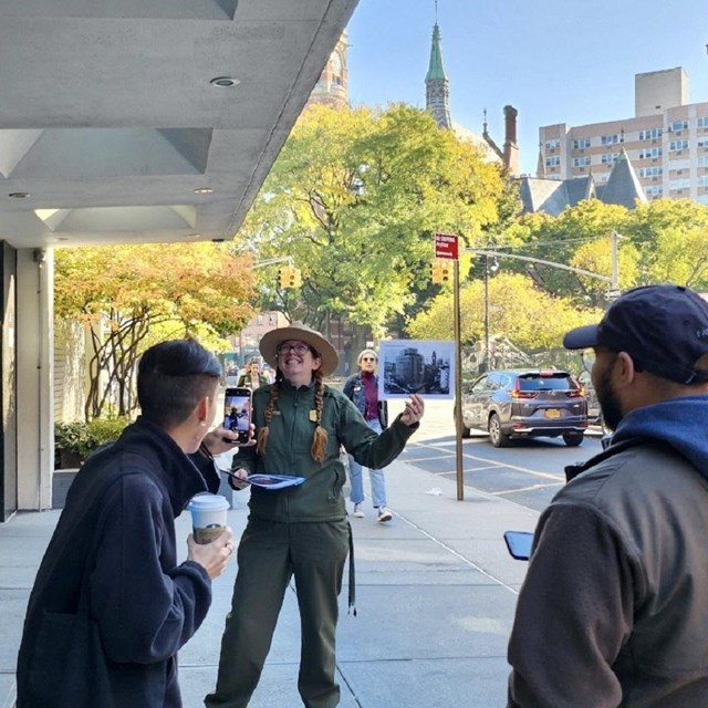 Educational images of leaning at Stonewall National Monument