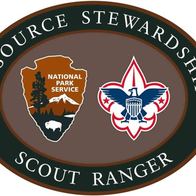 Resource Stewardship Scout Ranger Patch with NPS Arrowhead and Boy Scout fleur-de-lis
