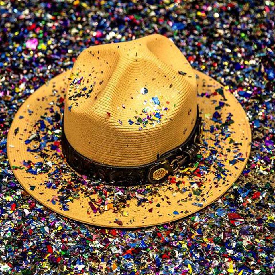 Ranger hat with confetti
