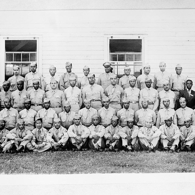 African American Army Air Force group at Tuskegee Army Air Field