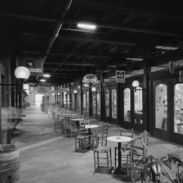 Ybor Cigar Factory, Florida. Adaptive reuse as a cafe. Library of Congress image.