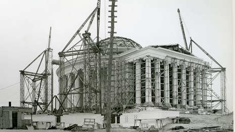 Jefferson Memorial under construction