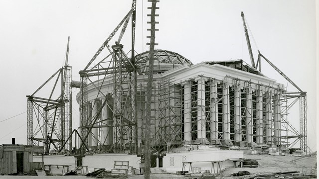 Jefferson Memorial under construction
