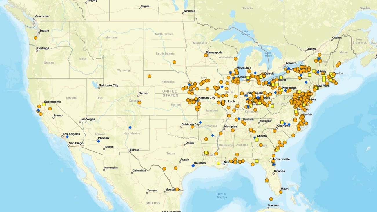 Digital Map showing Network to Freedom locations from across the country.