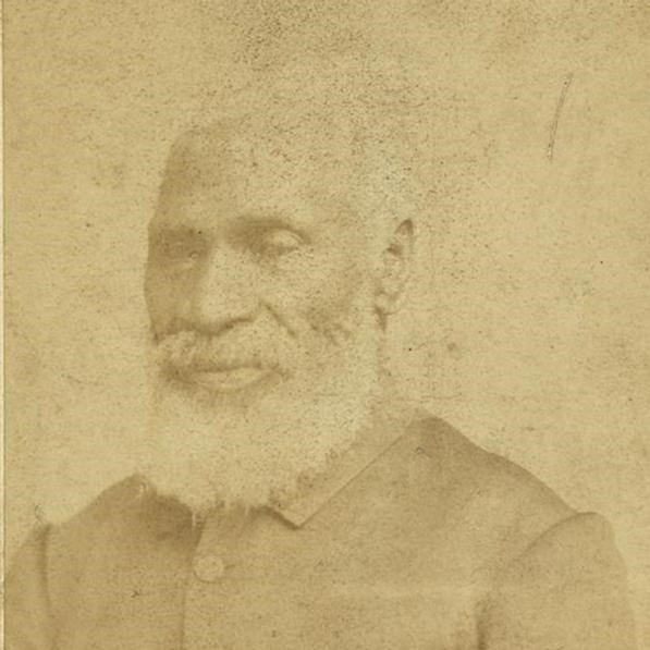 Portrait of elderly Black man looking away from the camera.