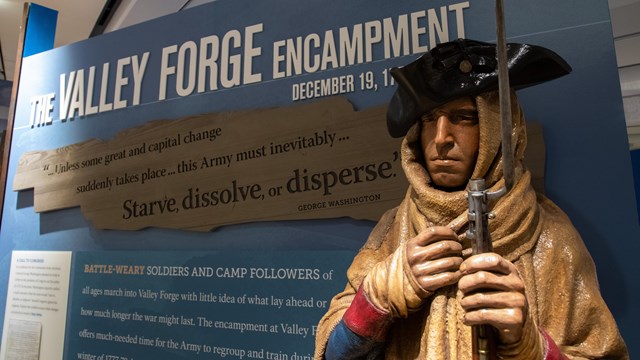 free standing exhibits and display panels.