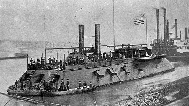 Historic 1862 photo of the USS CAIRO