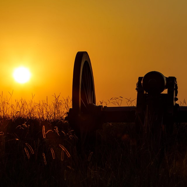 A Vicksburg Cannon at Sunset