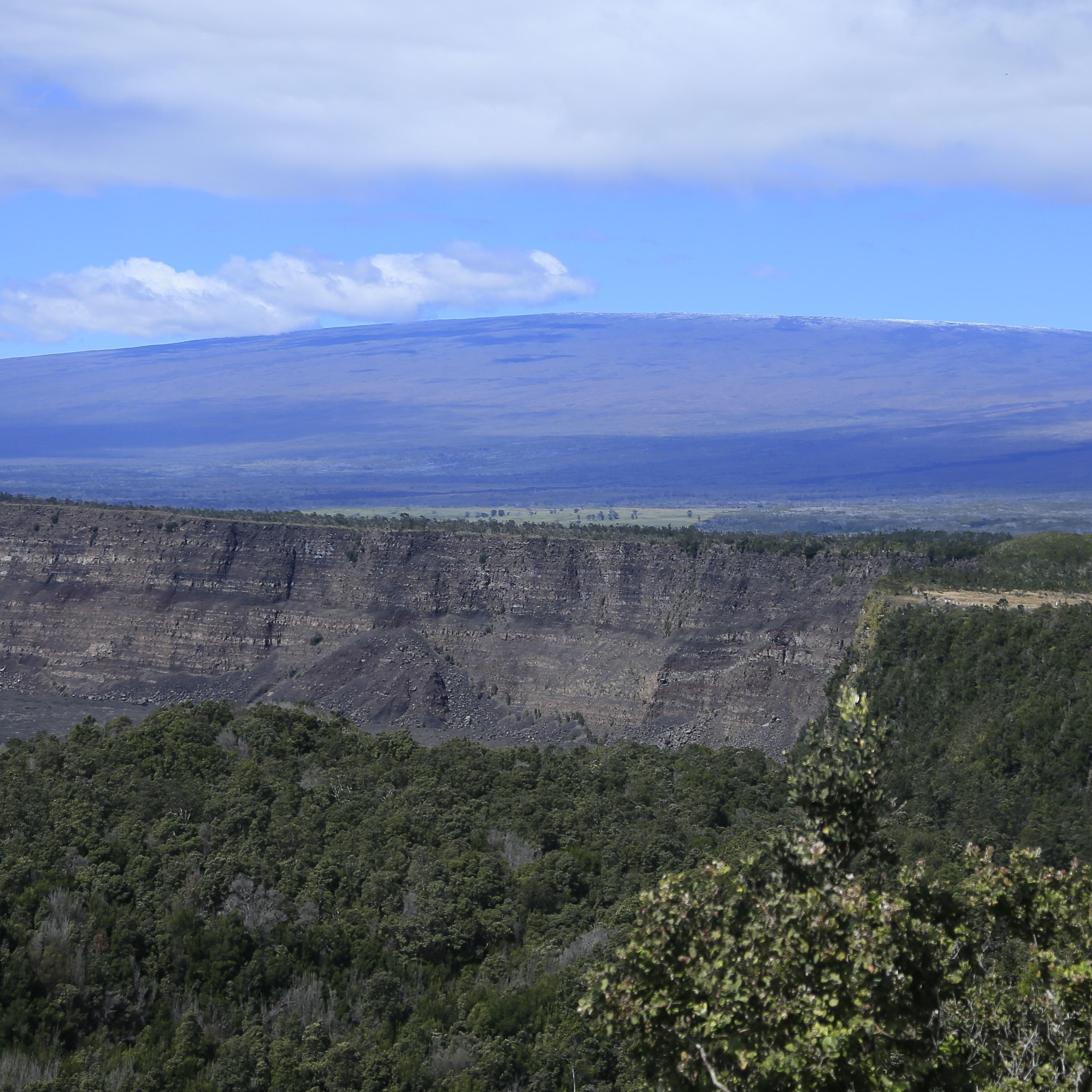 Photo of a shield volcano