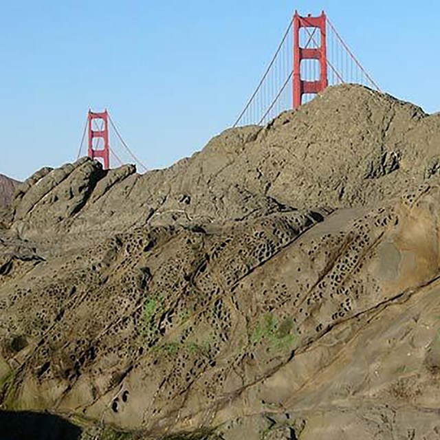 cliffs and bridge structure