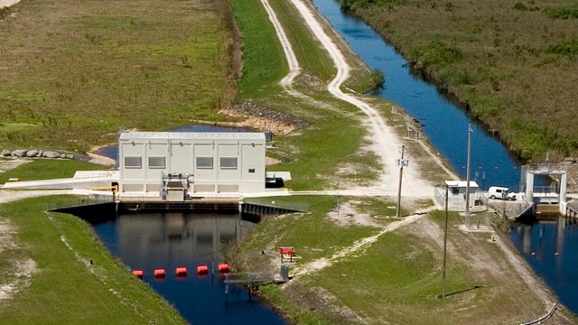 Everglades National Park levee