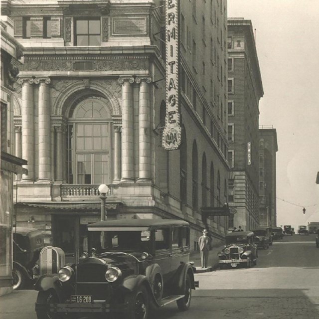 Exterior of the Hermitage Hotel in 1929. Courtesy TN State Library and Archives