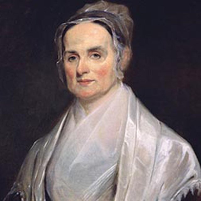 Portrait of Lucretia Mott by Joseph Kype 1842. Collections of the National Portrait Gallery