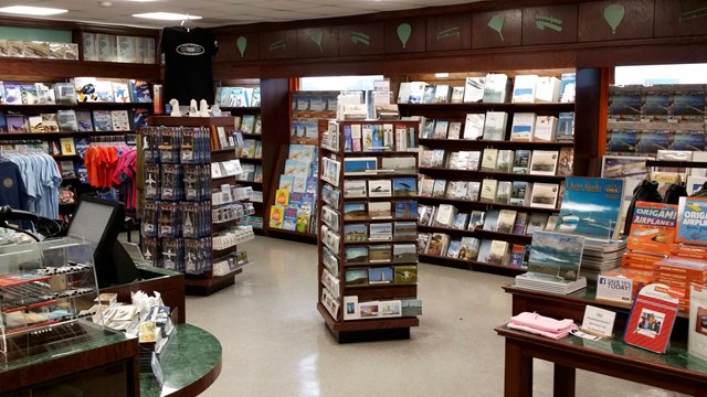 Bookstore inside visitor center