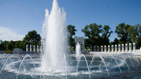 View of Fountain inside the Memorial