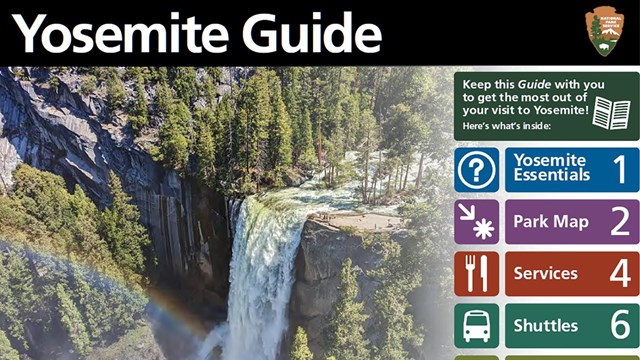 Image of the front of the Yosemite Guide newspaper
