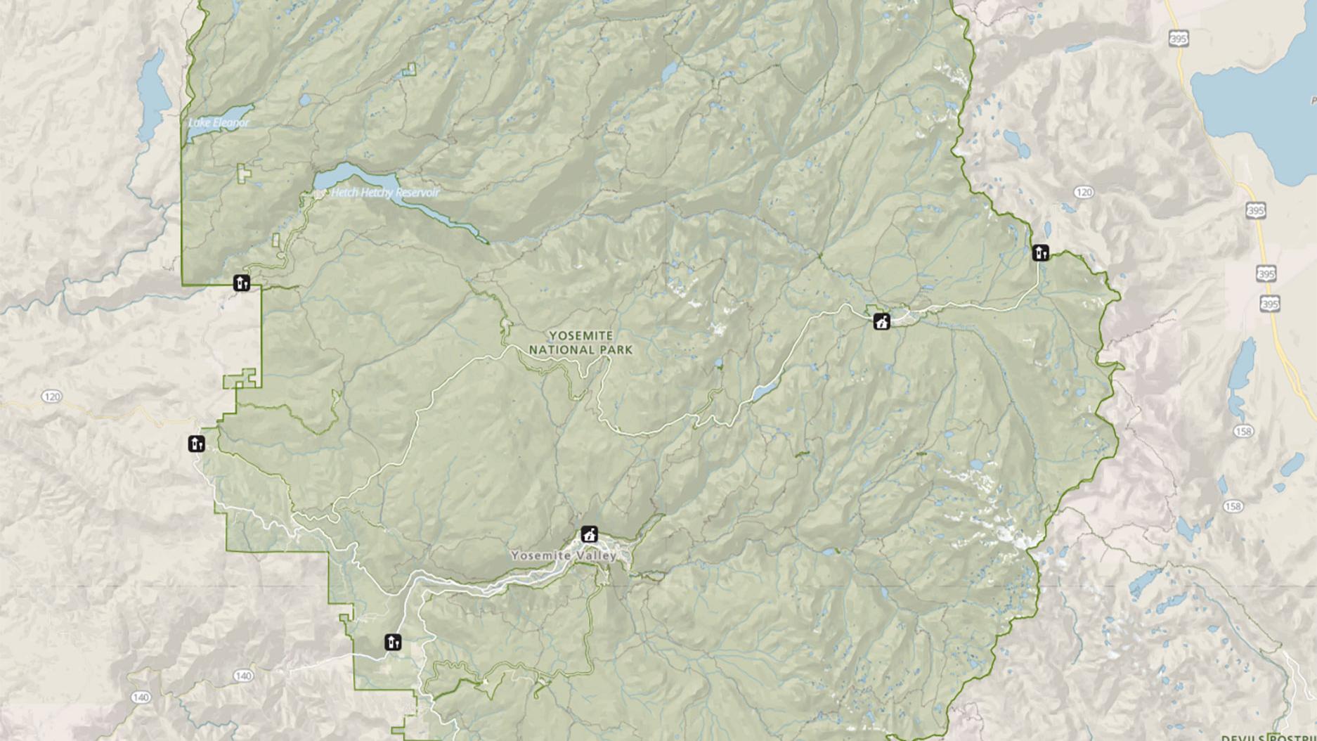 image of Yosemite map