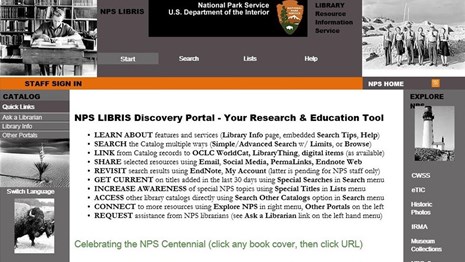 Search the NPS Library Catalog