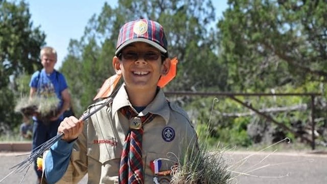 Boy Scout in uniform