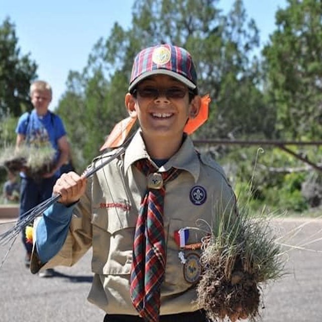 Boy Scout in uniform