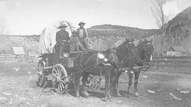 People in a wagon