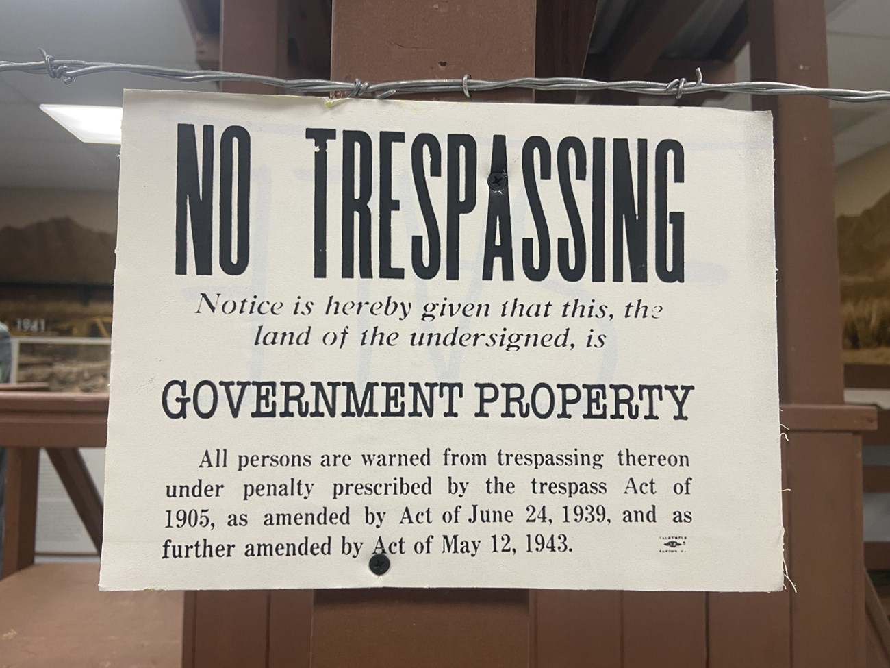 A sign that reads No Trespassing Government Property
