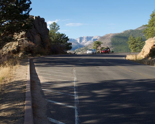 Parallel parking area at 3M Curve