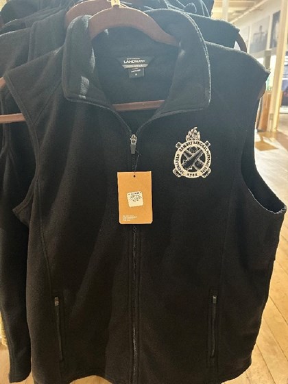 Picture of black vest with Ordnance logo on left breast