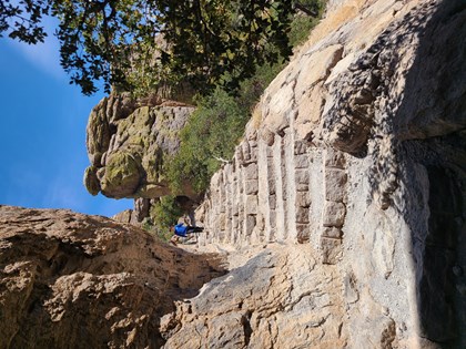 steep rock stairs