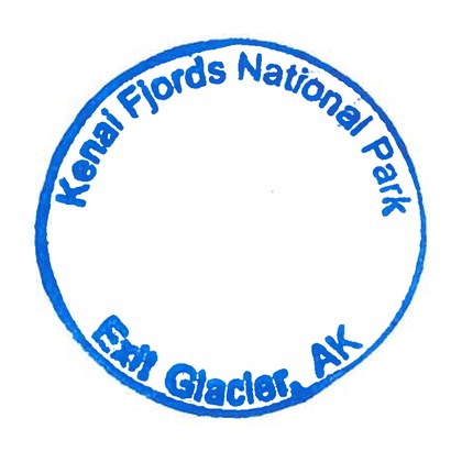 Circular Stamp: Kenai Fjords National Park / Exit Glacier, AK