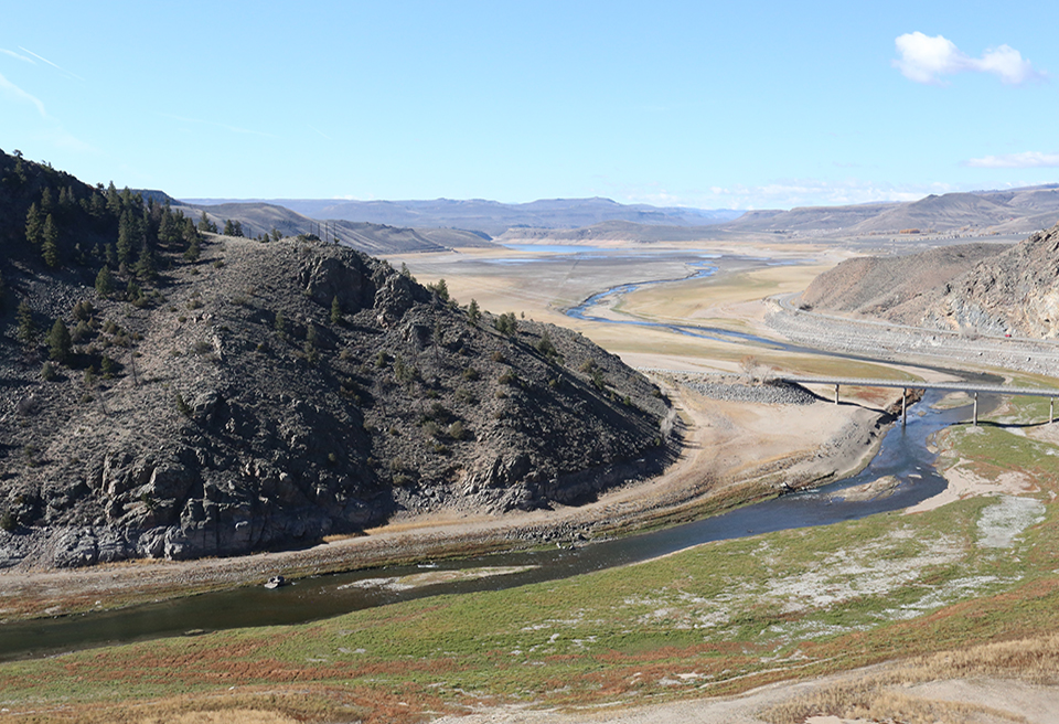 Low water levels in Iola Basin Oct 2018