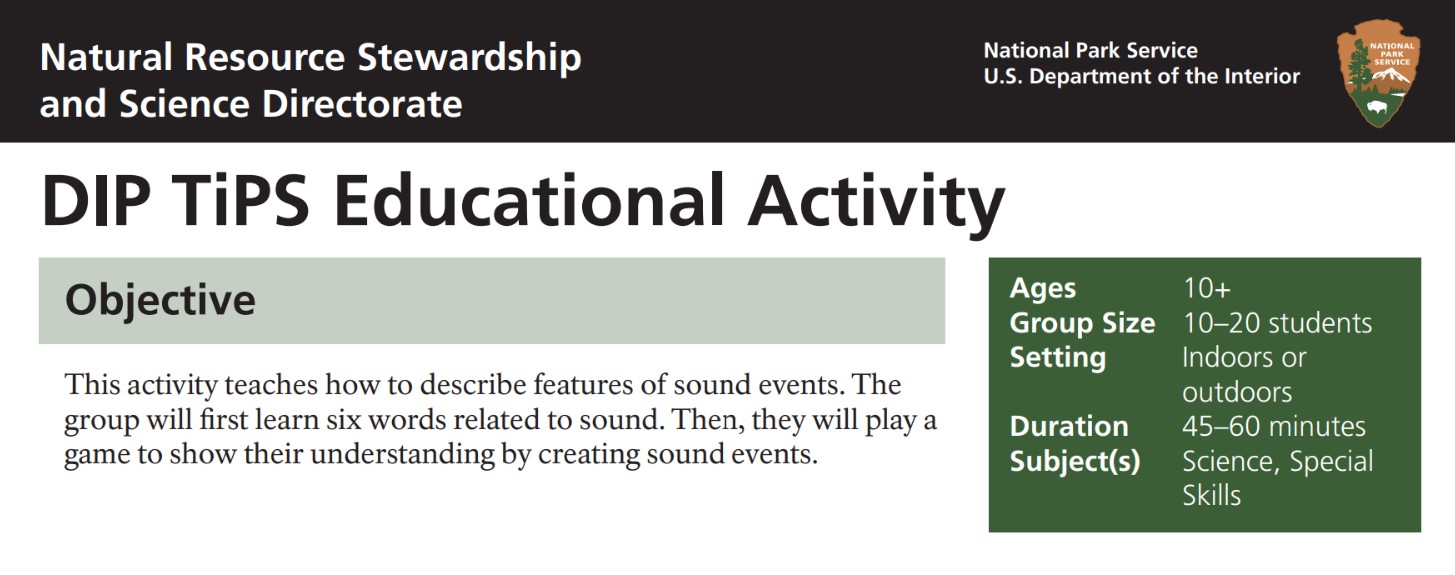Header of PDF for DIP TiPS Educational Activity