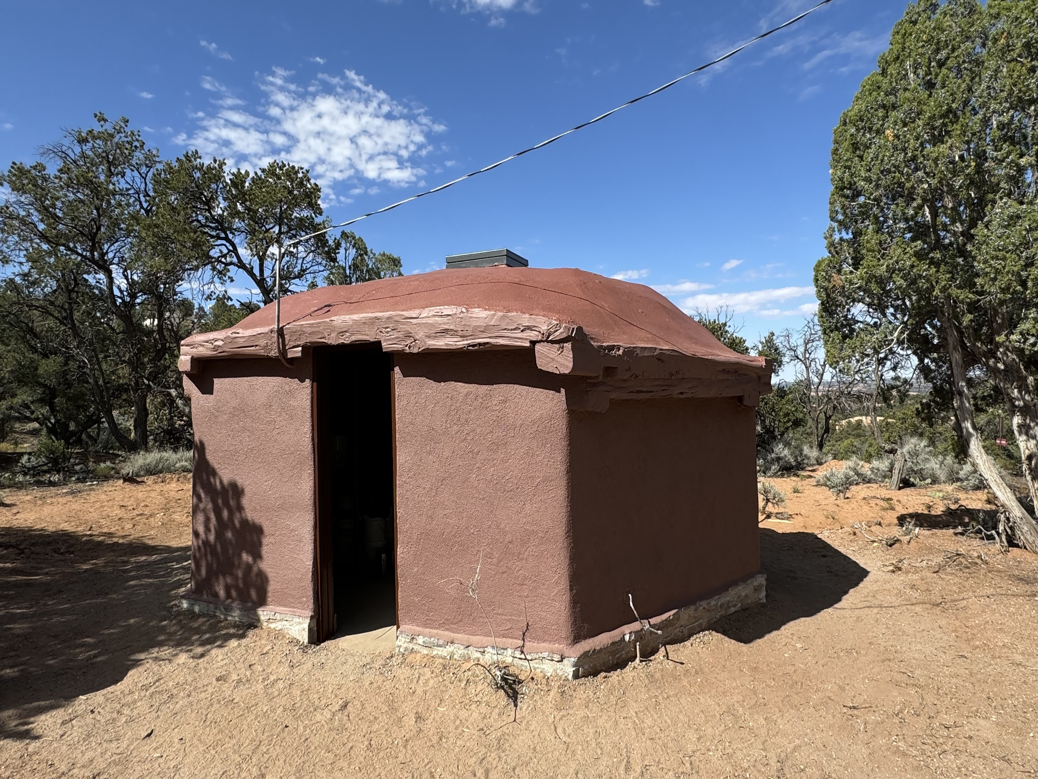 Hogan under construction with workers.