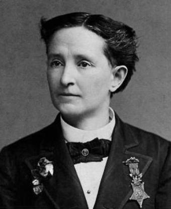 Photo of Dr. Mary Edwards Walker wearing her Medal of Honor