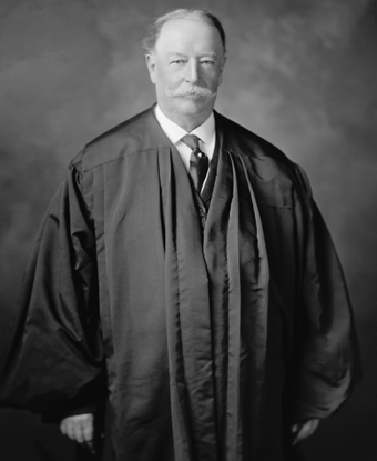 Chief Justice Taft in a long black robe