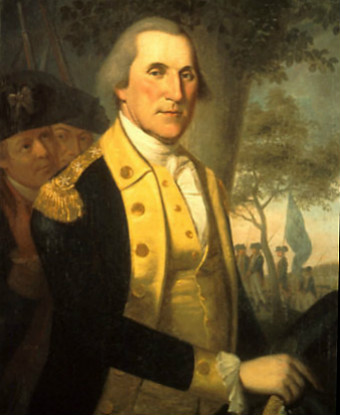 Portrait of George Washington in military uniform