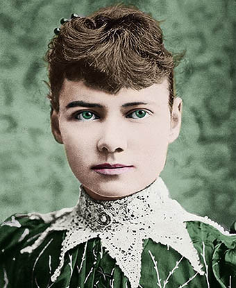 Colored portrait of Nellie Bly