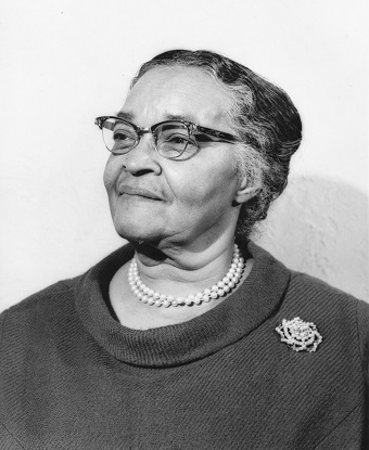 A black and white portrait of Melnea Cass.