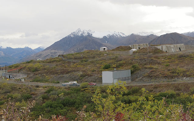 Nike Site vehicle shop, missile maintenance shop, and missile launch and storage on the summit.